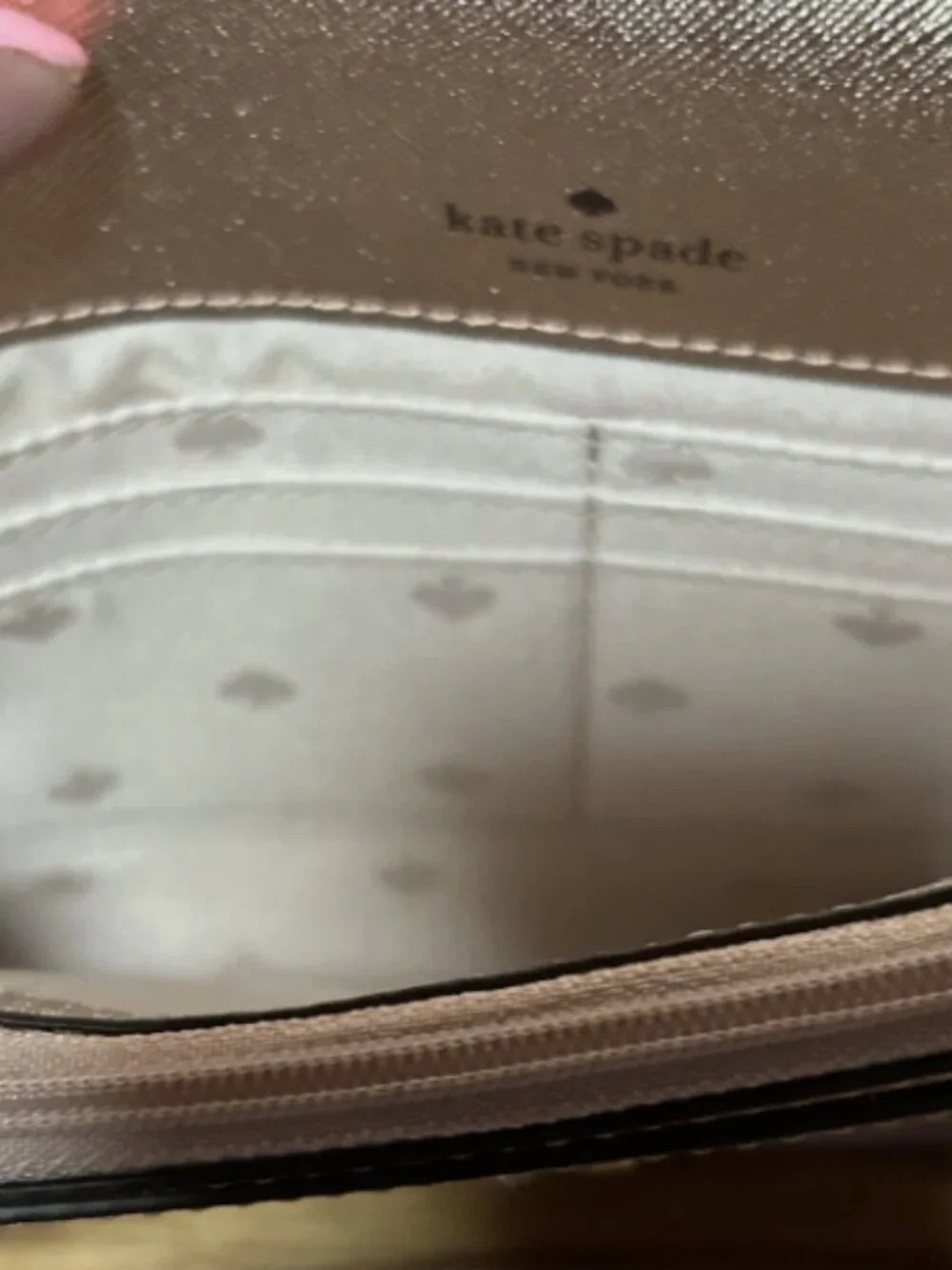 KATE SPADE ROSE GOLD GLITTER CROSSBODY PURSE NEW NO TAGS